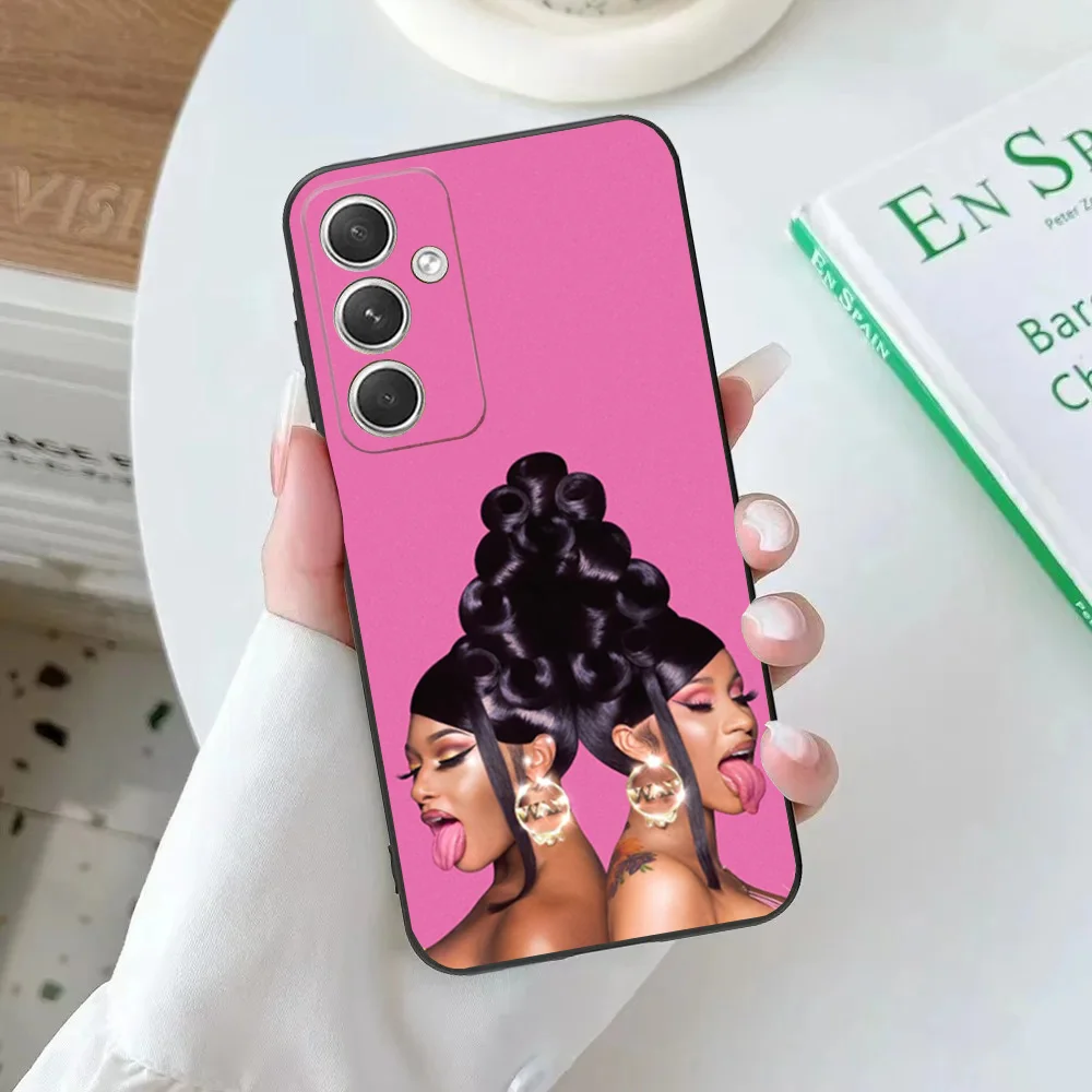 Cardi B Rapper Phone Case For Samsung Galaxy A20,A21s,A22,A31,A32,A52,A53,A72,73,A80,A91Soft Black Cover