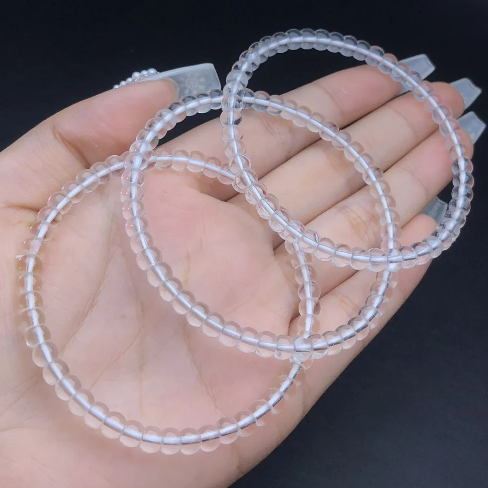 

1 шт. Fengbaowu натуральный камень кварцевый браслет счеты бусины Рейки целебный камень ювелирные изделия подарок для женщин мужчин