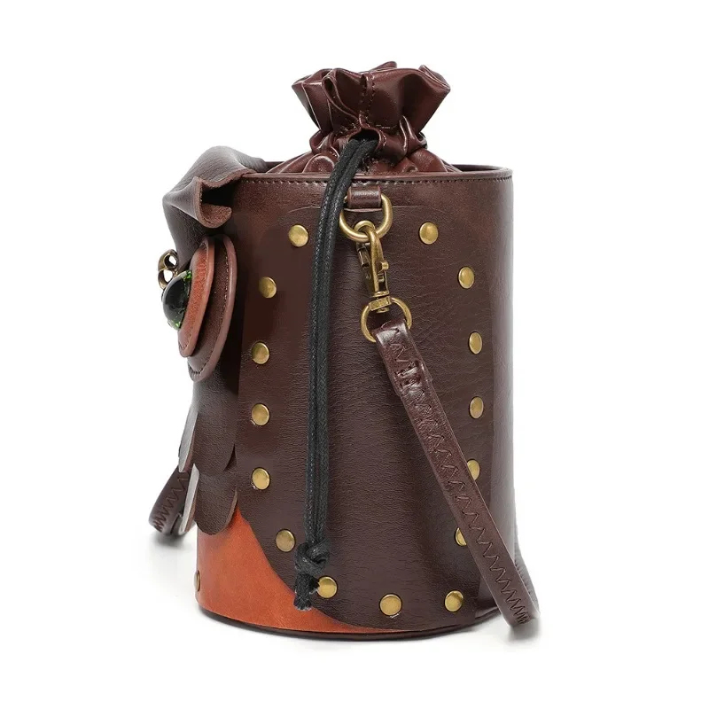 

bag female steampunk, retro style women's shoulder messenger bag, niche mini, outdoor mobile phone bag