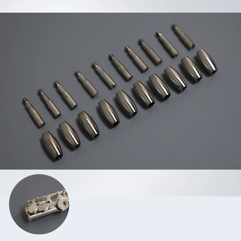 

10 Sets Flute Roller Screws Brass Nickel Plated Parts Musical Instrument Repair Accessories