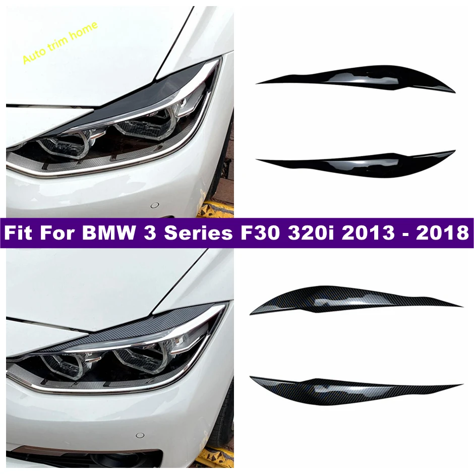 

Front Head Bumper Lights Lamps Eyelid Eyebrow Decoration Cover Trim Fit For BMW 3 Series F30 320i 2013 - 2018 Car Accessories