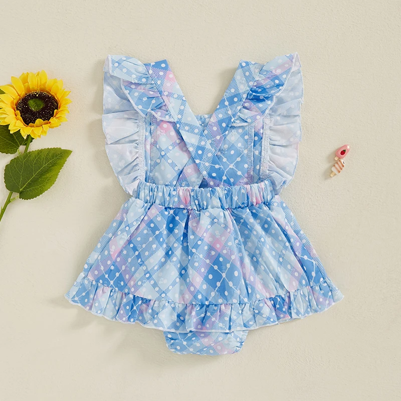 

Adorable Floral Print Sleeveless Romper Dress with Bowknot Headband Set for Infant Baby Girl Summer Outfit Cute Clothes