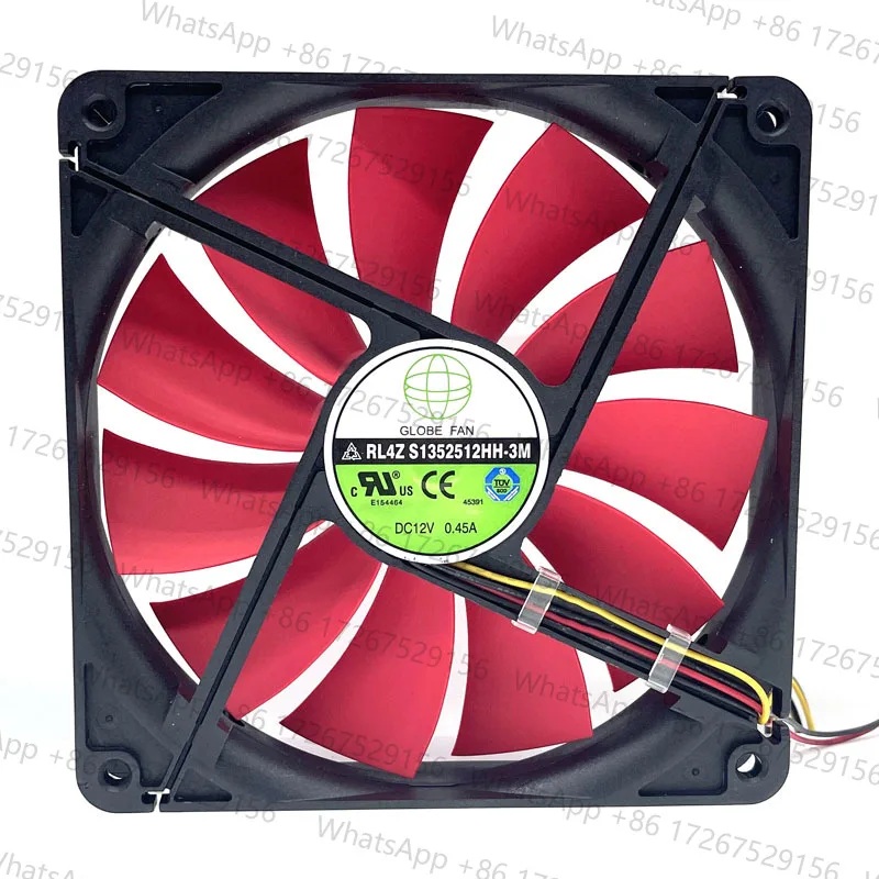 New GLOBE FAN RL4Z S1352512HH-3M S1352512HH 0.45A 13.5CM 135mm Computer Chassis Power Supply Case Cooling Fan 135x135x25mm
