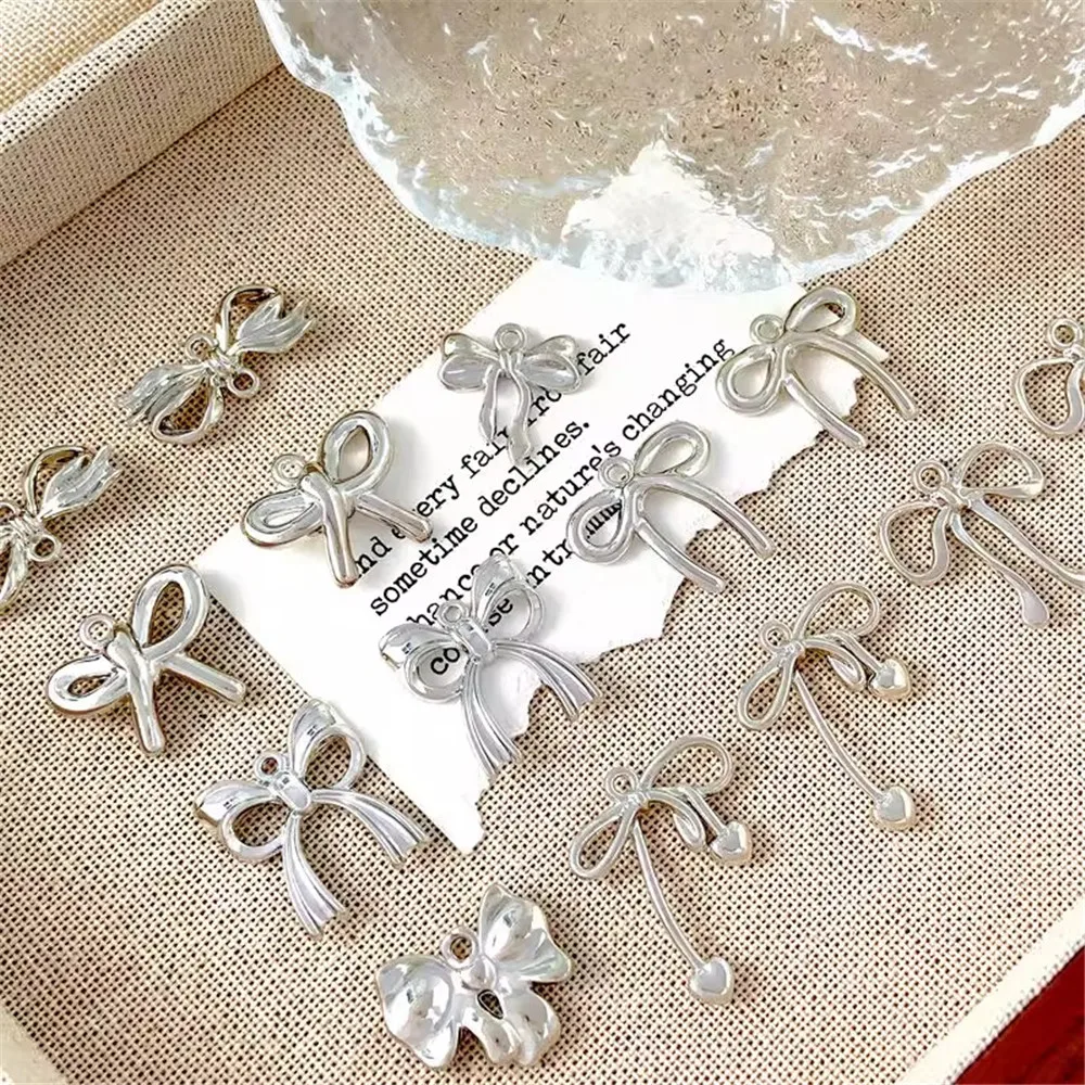 

Collection of Simple Ins-style Versatile Bow Pendants Handcrafted Diy Necklaces Bracelets Earrings Pendants Small Accessories