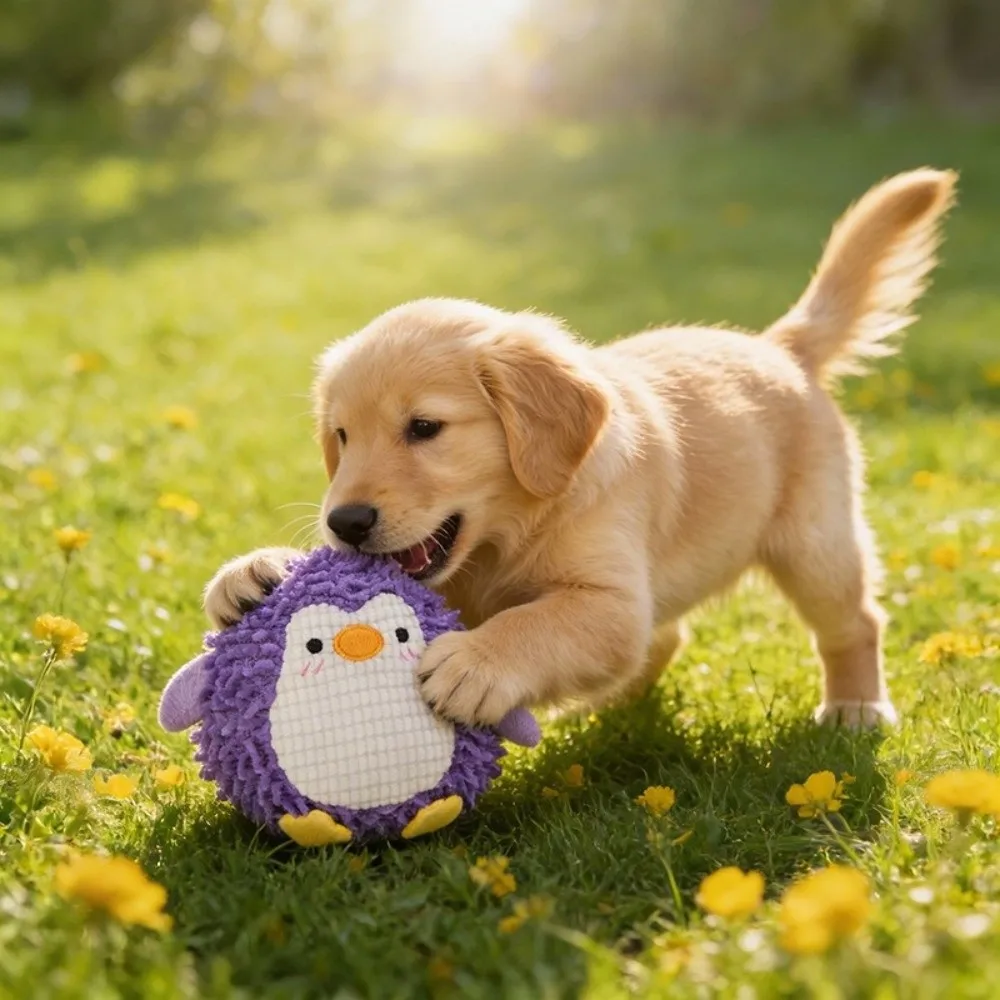 Accessories Plus Pet Voice Squeak Sound Penguin Shape Pet Durable Dental Care Dog Accessories Pastime