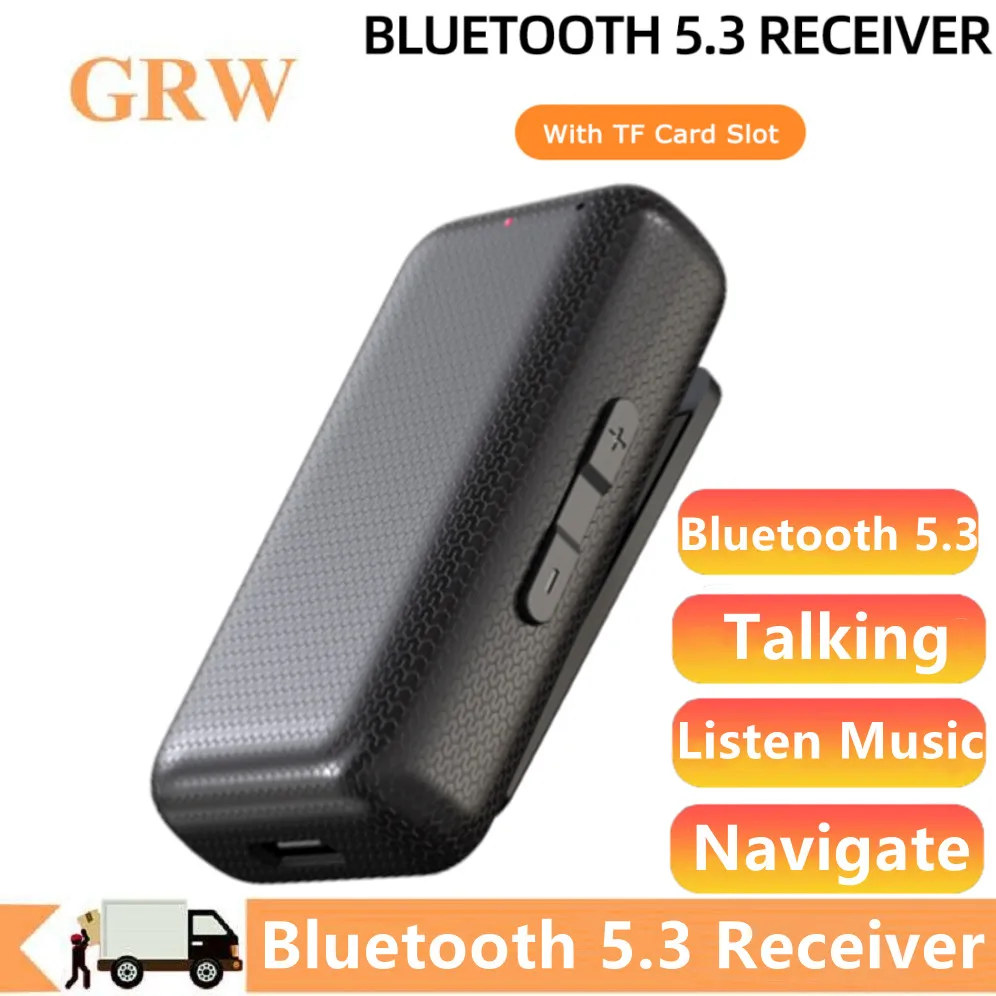 Bluetooth 5.3 Adapter Car Bluetooth Receiver Dongle Wireless Adapter For Car Wired Headphones TV Speakers Support TF Memory Card