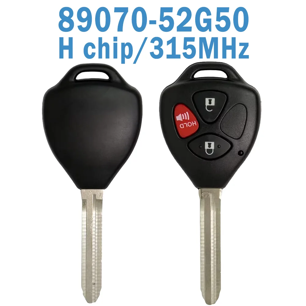 5 Pcs/lot 89070-52G50/HYQ12BBY Auto Remote Control 2+1B ASK 315MHz H Chip TOY43 Car Smart Key Fob For Toyota Yaris 2015-2019