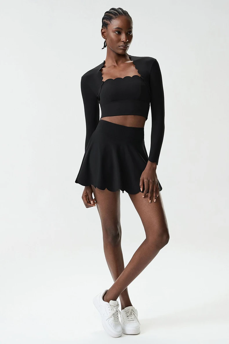 Zweiteiliges Fitness-Yoga-Set für Damen, Sommer-Outdoor-Laufanzug, atmungsaktiv, schnell trocknend, Tennis-Sportbekleidung, weibliche Trainingskleidung – Detail 16