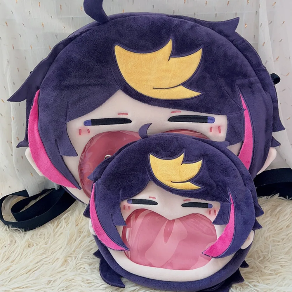 Anime Iem Vtuber Shu Yamino Big Mouth Transparent Itabag Student Zipper Backpack Messenger Bags Shoulder Bag Kawaii Gift