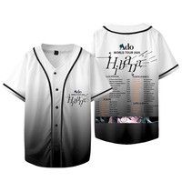 Ado Hibana World Tour 2025 Merch Jersey Women Men Fashion Casual Short Sleeve Baseball Jacket