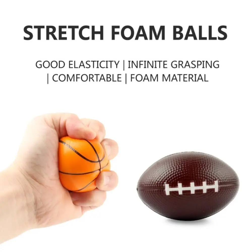 4-in-1 Ball Games Squeezing Toys Quick Rebound Baseball Ball Games Pinch Mini Rugby Simulation Pinch Office Workers