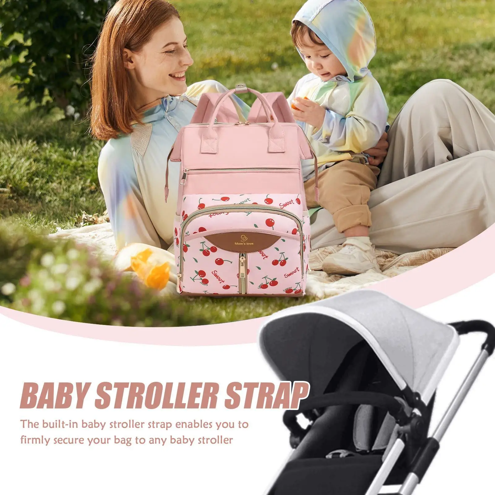 Diaper Bag Large Capacity Maternity Nappy Tote Daycare Bag With Changing Pad For Dad Mother Father Women Men Boys Girls