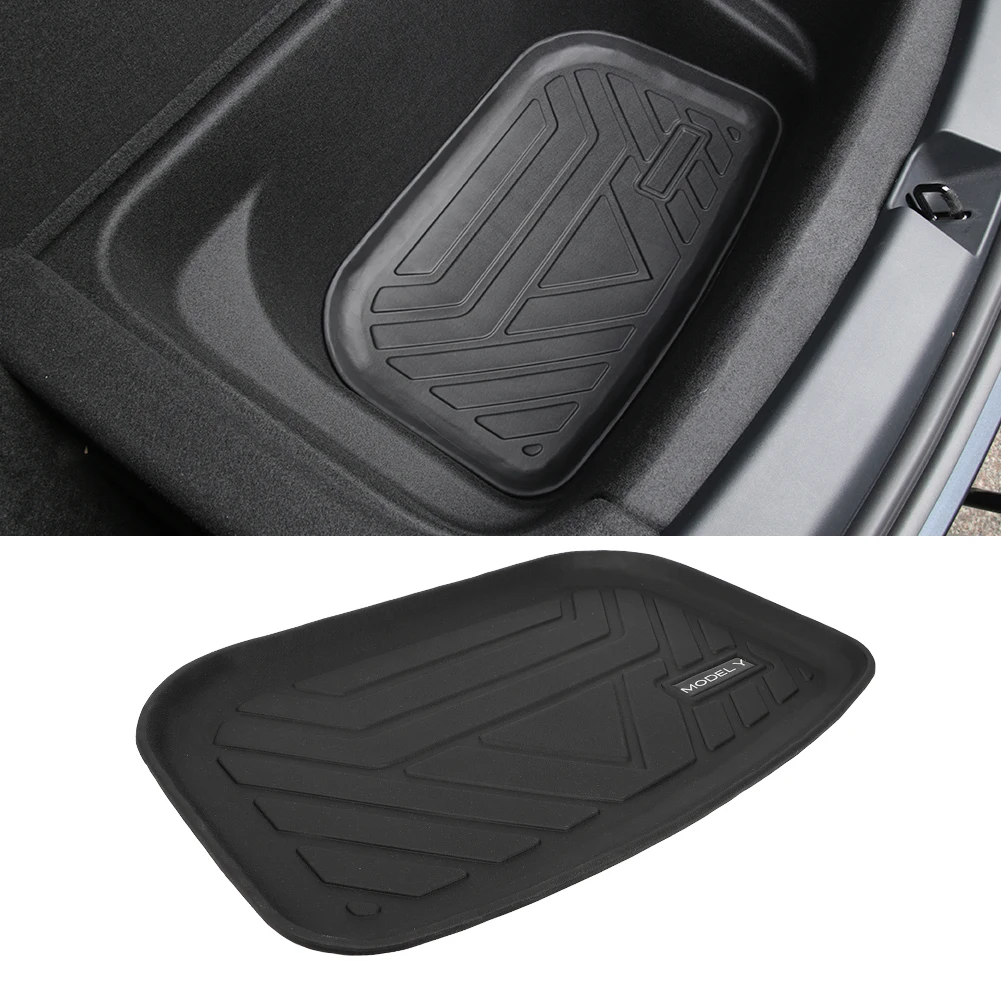 TPE Pad Front Rear Mat for Tesla Model 3 Model Y Mat Accessories Trunk Cargo Tray Floor Mat with Model3 LOGO Trunk Mats