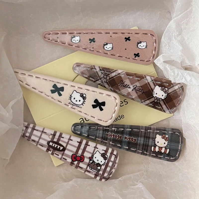 

Японские заколки для волос Kawaii Hello Kitty для девочек, милая заколка с боковой челкой, заколка для волос в виде утконоса, милые аксессуары для волос, заколки для женщин