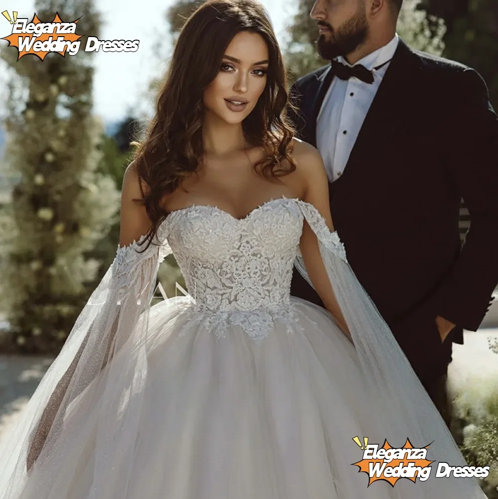 فستان زفاف مخصص على شكل حرف a مع كيب دانتيل مزين بطول الأرض فستان زفاف على الشاطئ رداء De Mariee vestidos de novia