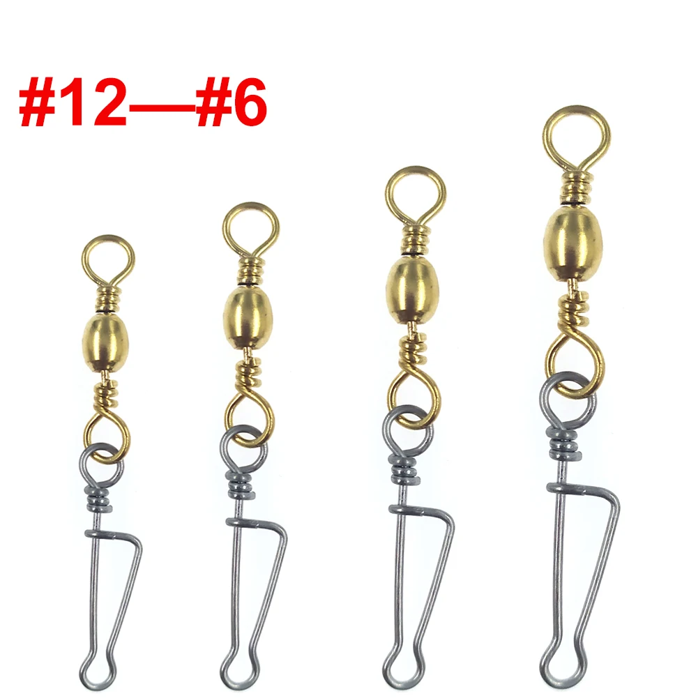 20-1000 قطعة برميل الصيد قطب مع Duolock المفاجئة المقاوم للصدأ المياه العذبة الكارب الصيد إغراء موصل Fasklink الطعوم #6