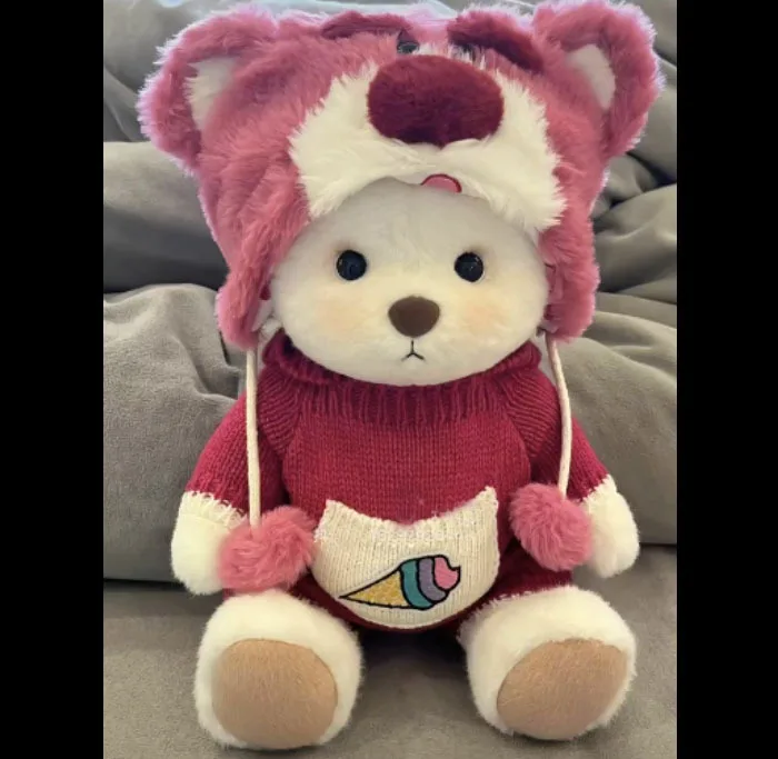 30 cm hoge kwaliteit handgemaakte Lena Joint Bear Only kleding cosplay verandering kleding meisje knuffel knuffelpop vriendin geschenken