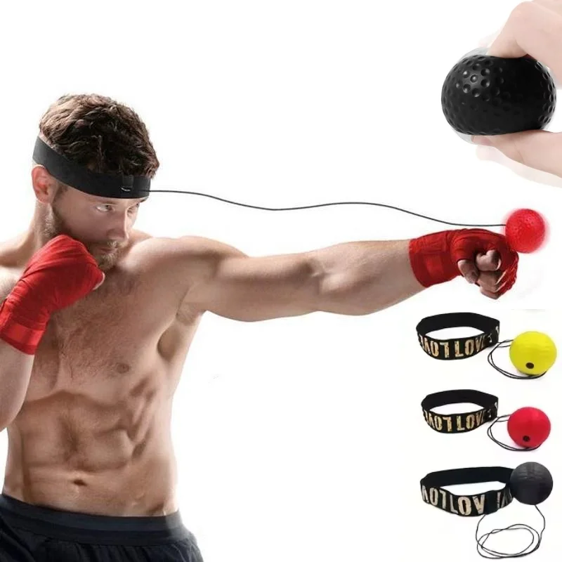 1 pièces tête-montée MMA boxe vitesse balle Pu poinçon entraînement Sanda main oeil réaction Fitness gymnase Muay Thai équipement d'entraînement à domicile