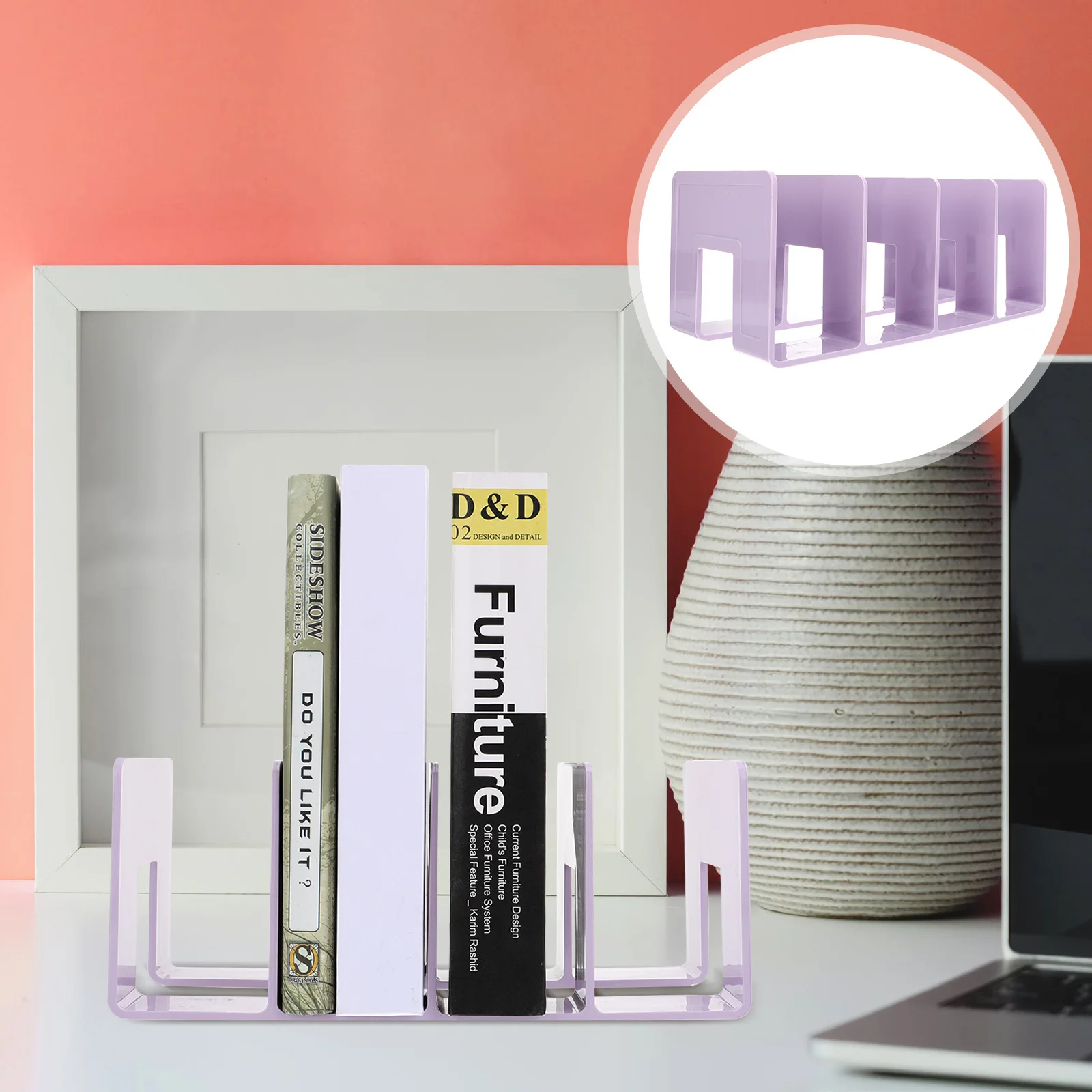 

1Pcs Bookend Support Acrylic Heavy Duty Book Stopper Organized Books Modern Design Room Decoration Student Gift Office Supplies