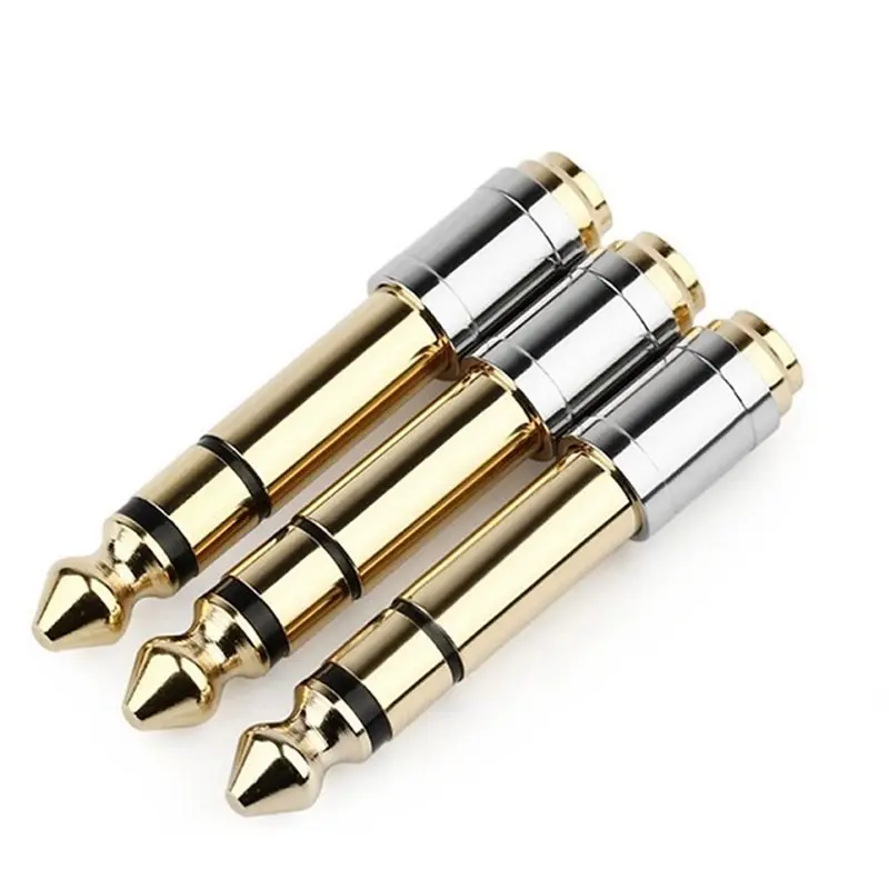 BNVN-6Pcs 6.35Mm To 3.5Mm Converters 1/4 Inch Male 1/8 Inch Female 6.35 To 3.5 Jack Headphone Audio Adapter Connector Plug