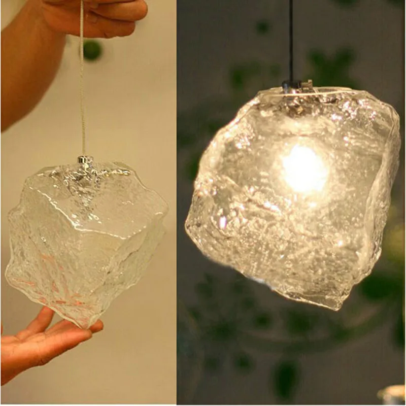 Hot Selling New G4 Light Bulb Nordic Creative Glass Stone Ice Crystal Lamp Bedroom Restaurant Aisle Balcony LED Ice Chandelier