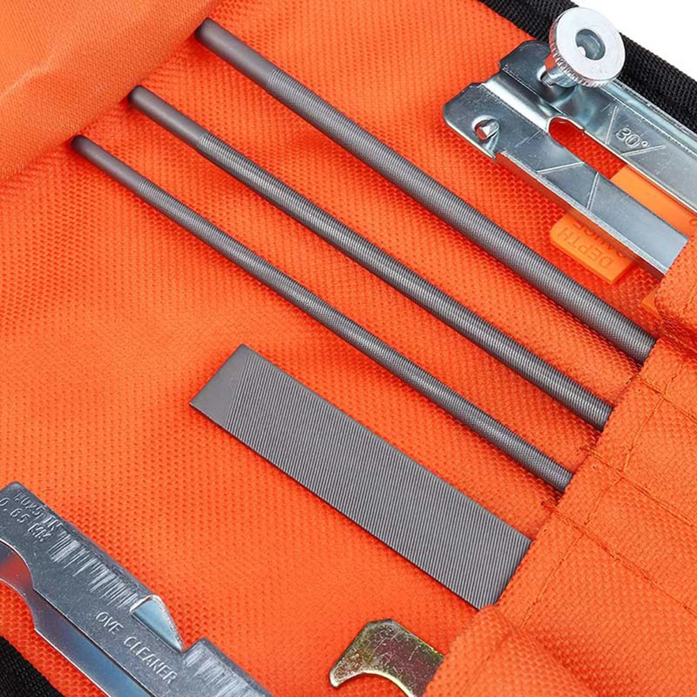 

10pcs/Set Professional Chainsaw Chain Sharpening Kit Tool Set Hardwood Handle Round/Flat File Guide Bar File Sharpener Tools