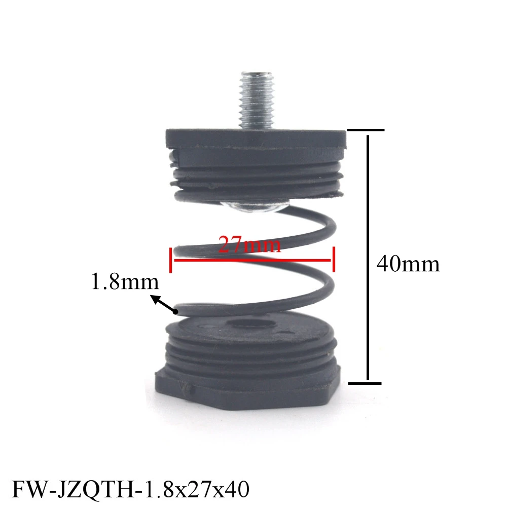 Odporne na wstrząsy gniazdo sprężyna amortyzatora o długości 40MM z nakrętką M6 do pompy powietrza