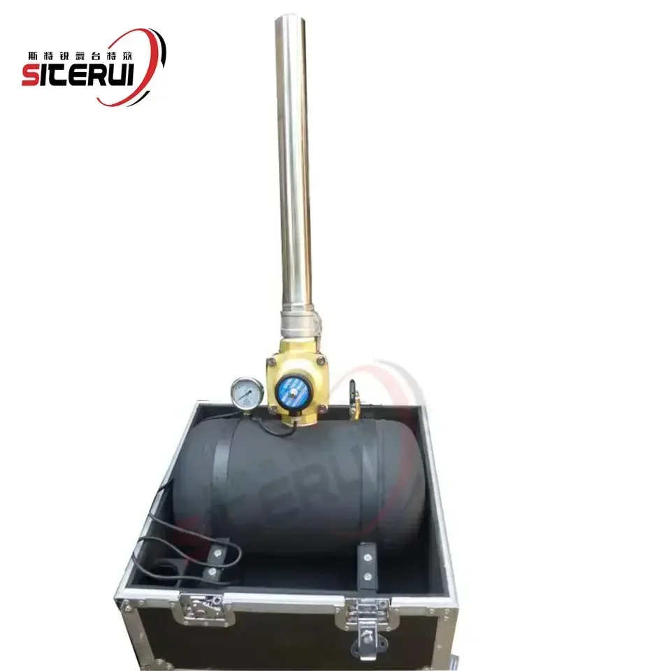 SITERUI Big Confetti Cannon Machine With Fly Case Rainbow Confetti Machine For Stage Dj Party Show