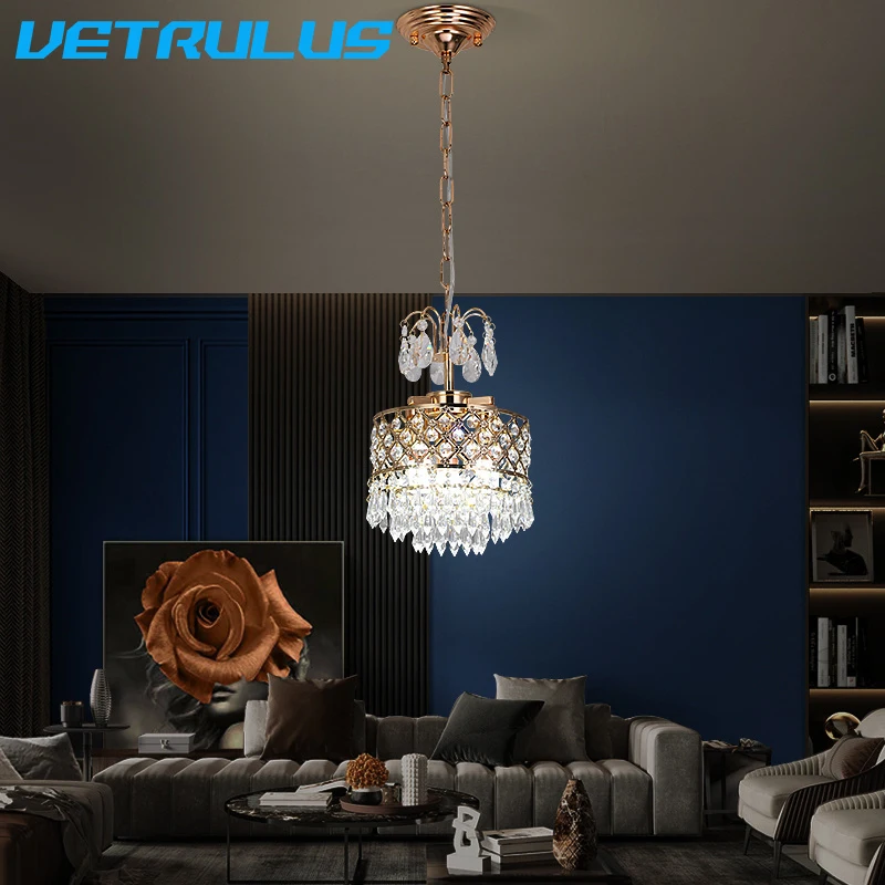 

Modern Pendan Lights Luxury Led Chandelier Ceiling Lamp Indoor K9 Crystal Living Dining Room Home Decor Bedroom Hanging Fixture