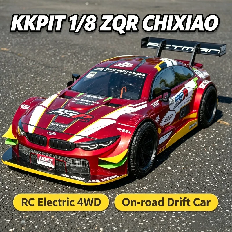 New 1/8 KKPIT Suzaku ZQR Chixiao 4WD Remote Control Electric Flat Running Drift Model Frame Version RC Racing Rally Car KRL-RS
