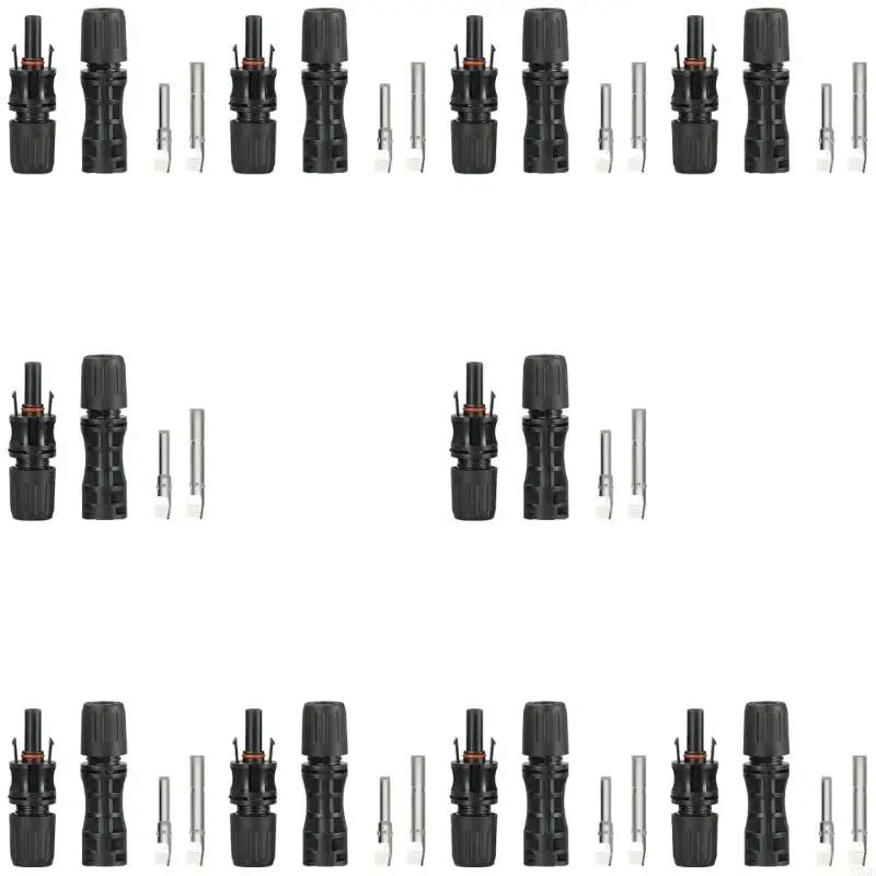 2025 New 10Pairs High Efficiency Solar Panel Connector Plugs with Tin Coated Coppers Cores