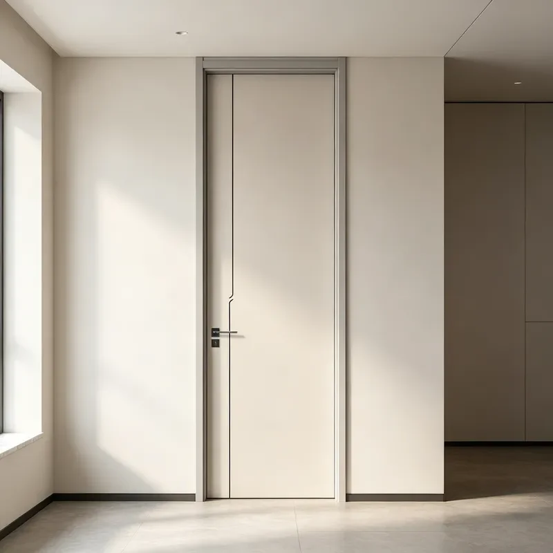 for Modern Simple Carbon Crystal Solid Wood Composite Door Bedroom Set Silent Lacquer Free Indoor Door Factory Direct Sales