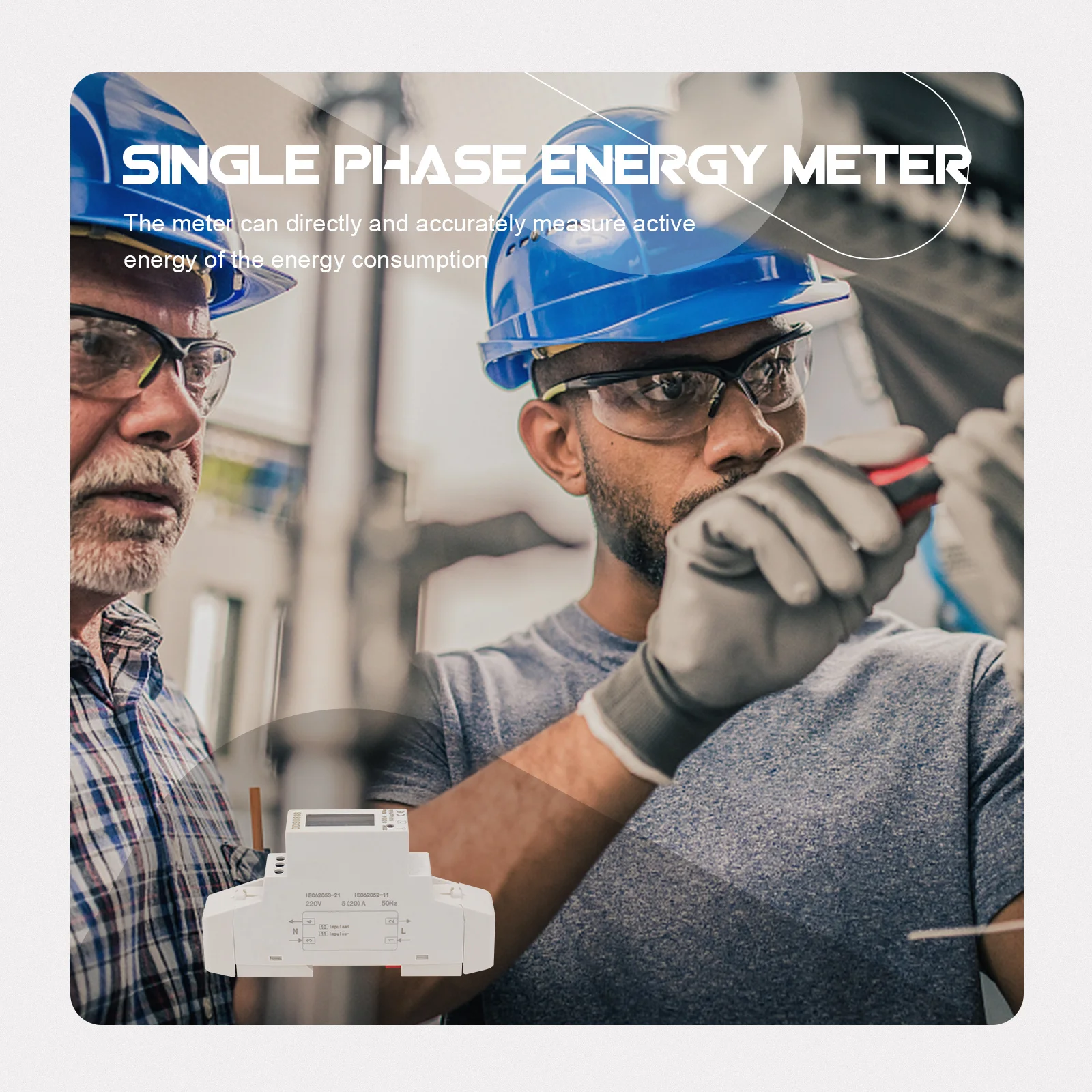 

Analog Counter Single Phase Energy Meter Din Rail 220V 5(32)a Power Consumption Wattmeter Indoor Fixed Installation