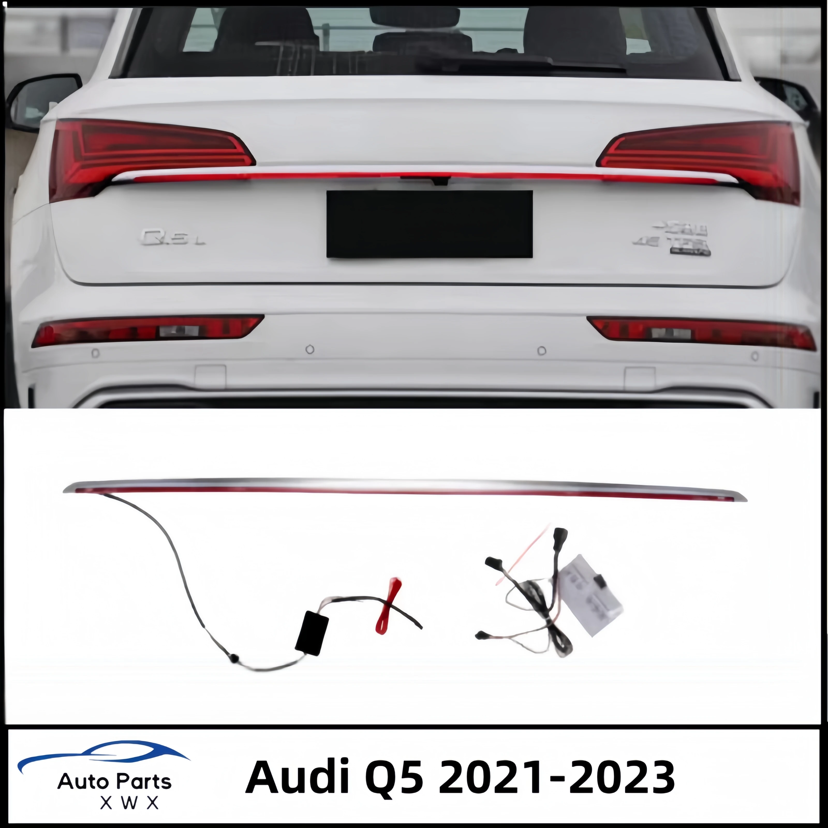 For Audi Q5L 2021 2022 2023 LED Automotive rear bumper taillights LED dynamic turn signal through rear bumper taillights