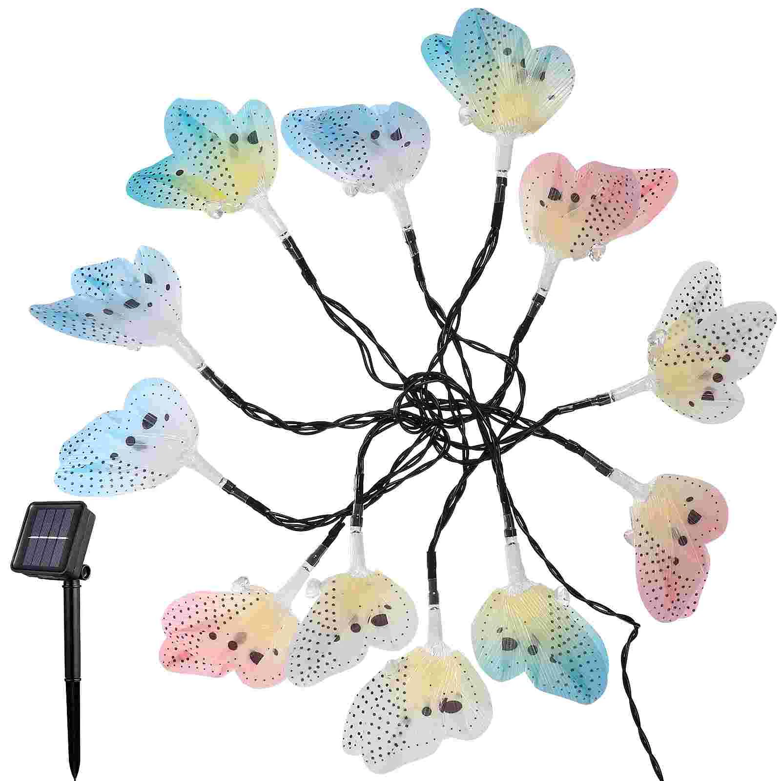 

12 LEDs Solar Lights for outside Butterfly Outdoor Exterior Powered Post Fairy Mother