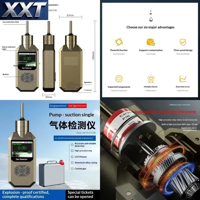 XXT Pump-type Air Survey Meter High Standard Precision Ammonia Chlorine Peroxide Substance On-site Industrial Testing Tool