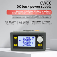 400W DC-DC Buck Converter CC CV 6-55V To 0-50V 8.1A Power Module Adjustable Regulated Laboratory Power Supply Voltmeter Ammeter