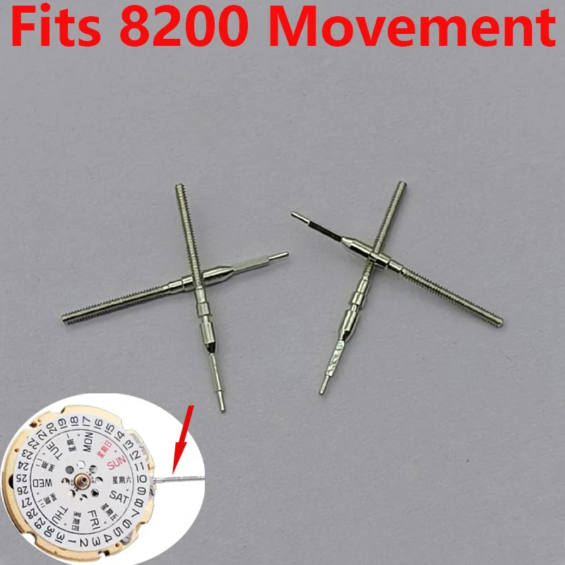 

2/4pcs 8200 Men's Watches Crown Stem Fits 8200 Movement Watch Repair Watch Crown Stem 316 Stainless steel Watch Crown Stem Parts