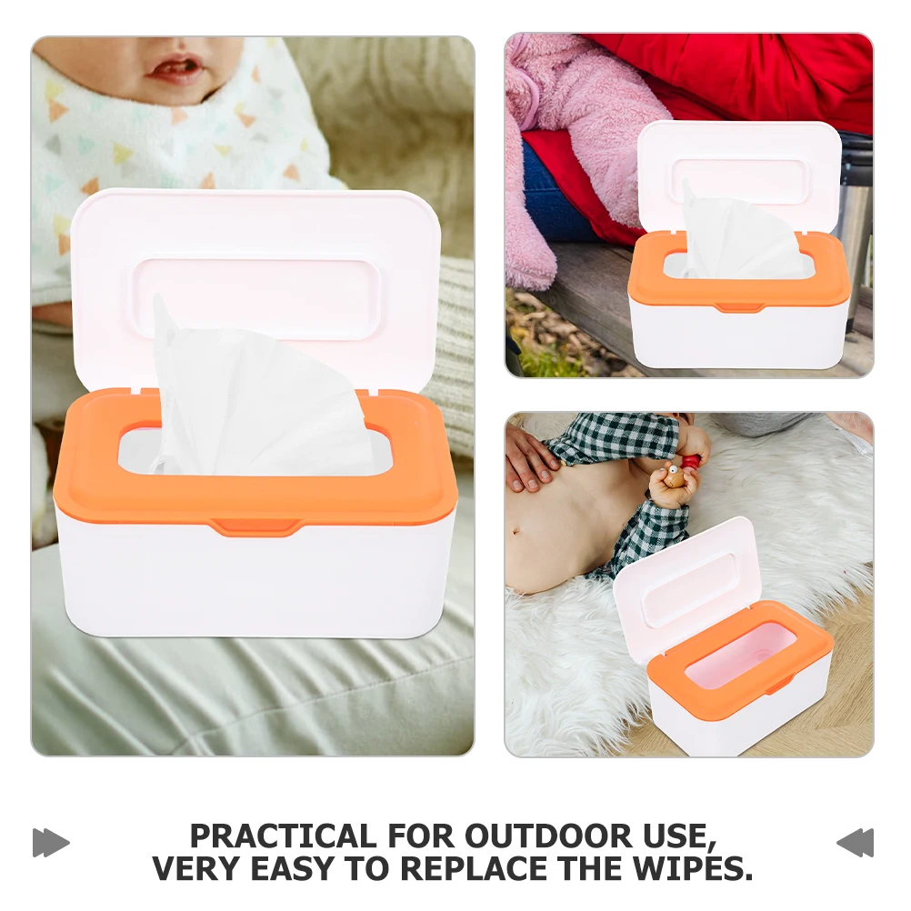 

2Pcs Wet Wipes Dispenser Tissue Box Holder Refillable Container Diaper Travel Foldable Bathroom Accessories Storage