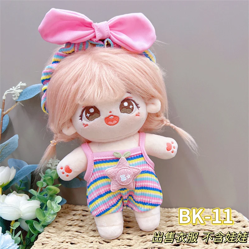 Doll Clothes For 20cm Idol Dolls Accessories Fit Plush Stuffed Cotton Doll'S Maid Dress Skirt Outfit For Korea Super Star Toy