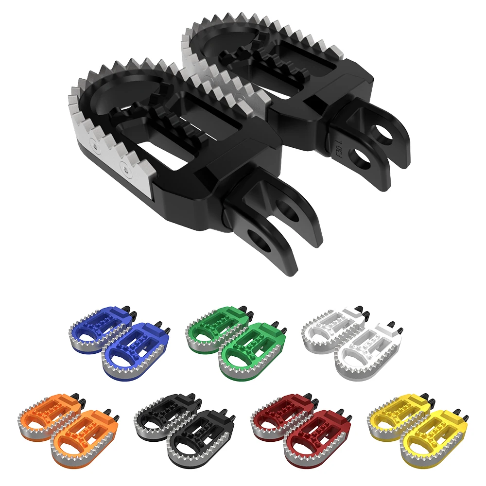 Motorcycle Front Wide Foot Pegs Fit For Suzuki DR-Z125L DR200S DR-Z250 DR650 DR 650 1994-2024 Rotatable Footrest Footpegs Pedals