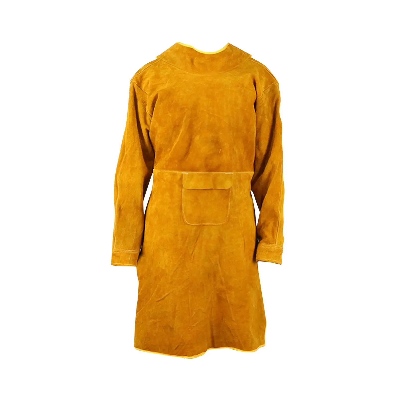 Anti Scald Welding Apron Cowhide Work Coat with Pocket and Adjustable Straps for Welder Carpenter Garage Garden Farrier Use