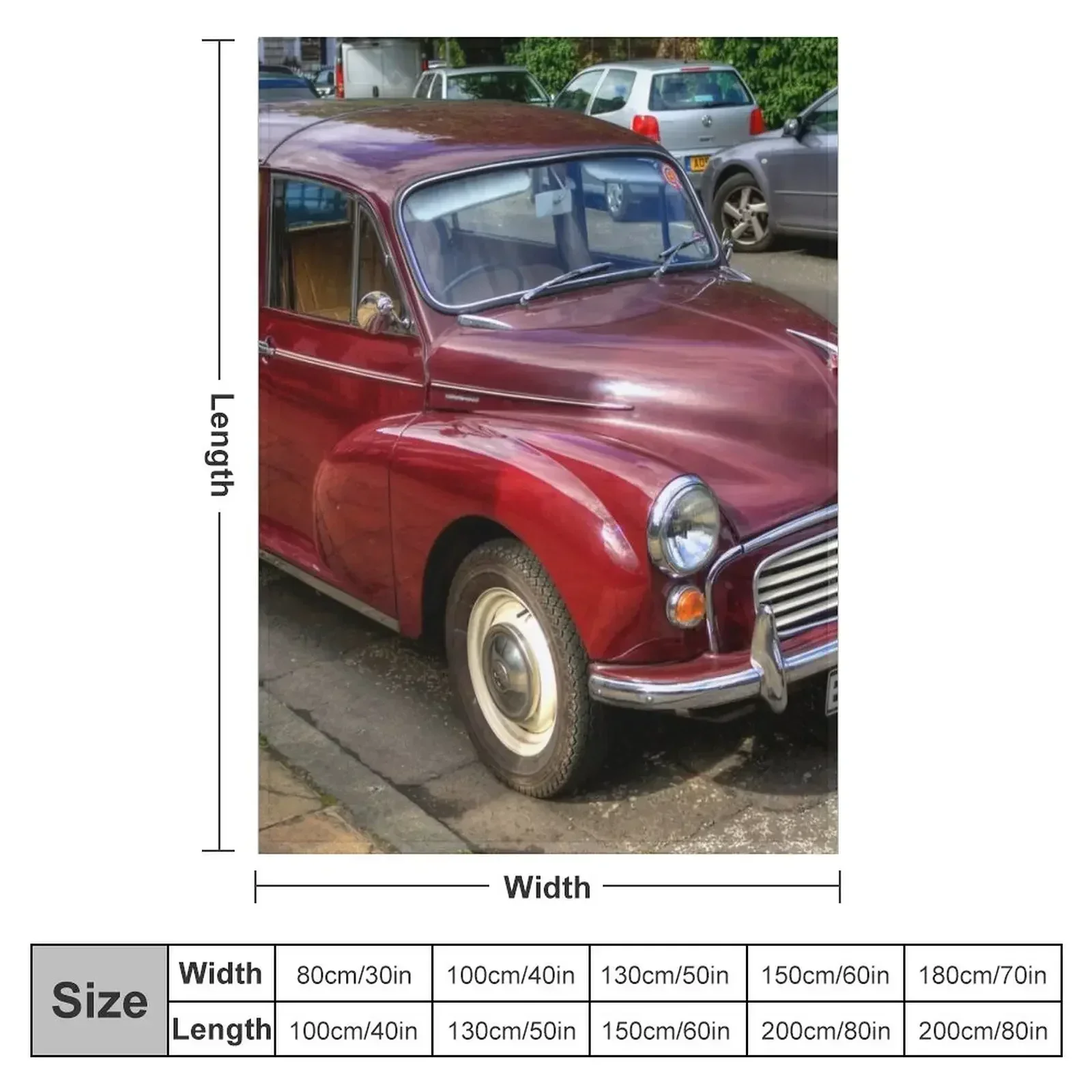 Morris Minor 1000 Traveller Throw Blanket couch cozy soft plush fuzzy picnic outdoor blanket