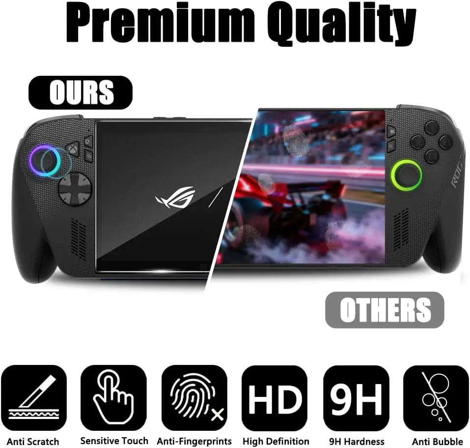 for ROG Xbox Ally / Ally X Protective Case with Tempered Glass Screen Protector Shockproof Cover