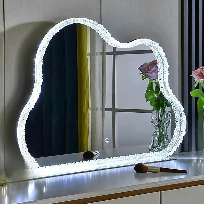 Cloud makeup mirror desktop bedroom wall-mounted led smart mirror dresser mirror with light
