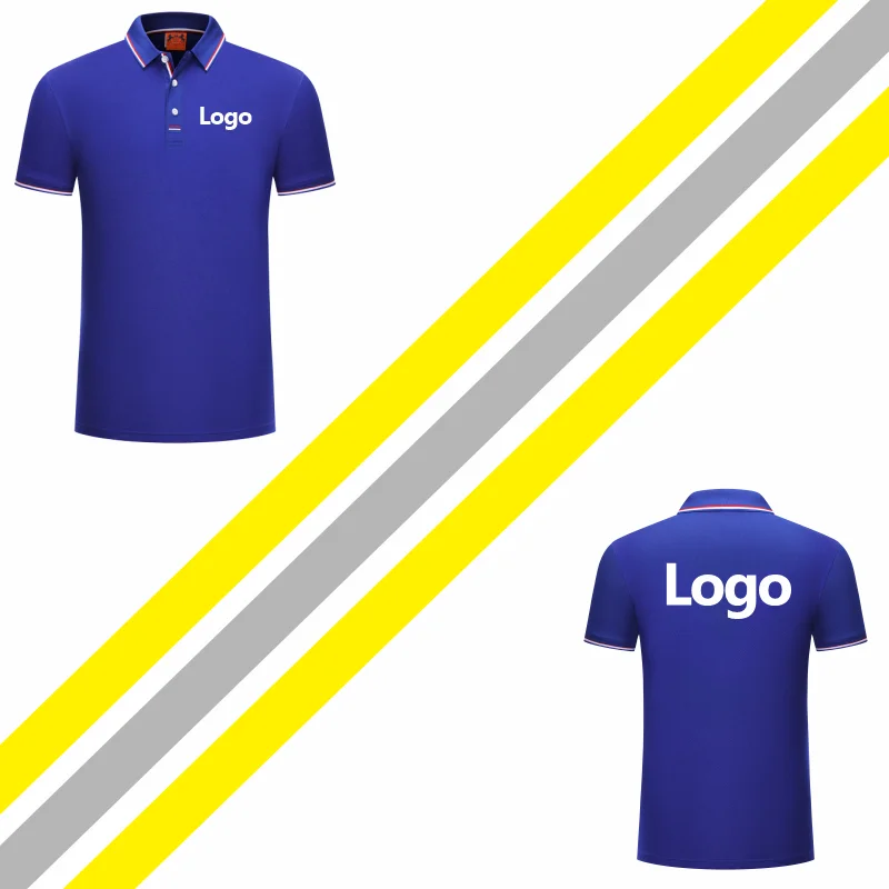 ELIKE-Polo de moda de verano para hombre y mujer, camiseta con logotipo bordado impreso personalizado, marca de la empresa, actividad grupal, 6