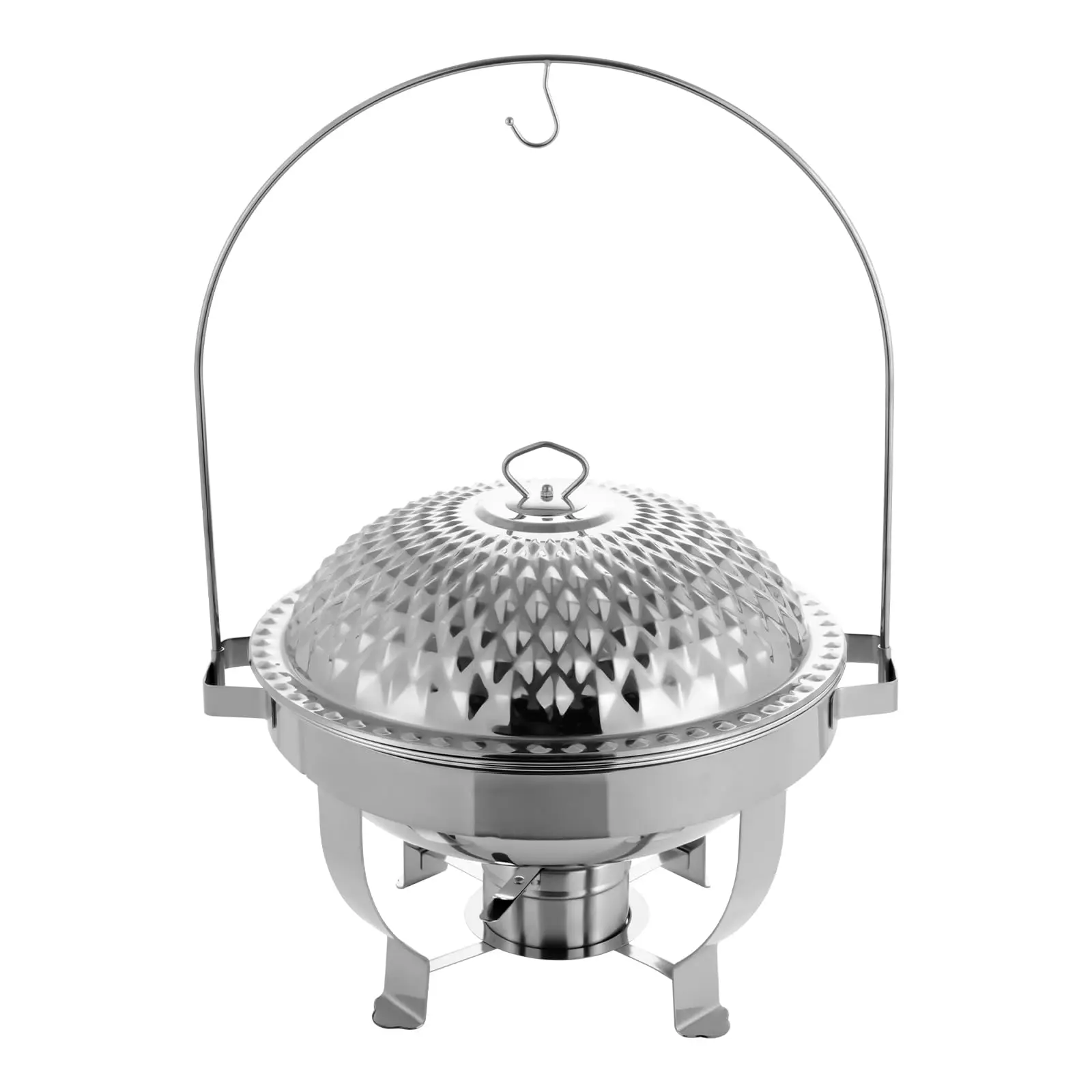 

Round Chafing Dish Stainless Steel Chafer Roll Top Chafer for Catering Buffet Warmer Set Dinner Serving Buffet Warmer with Pans