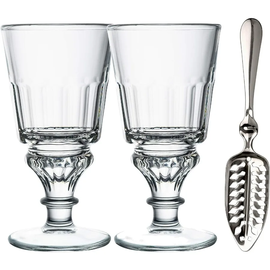 

Набор из 2 стаканов для абсента на 10 унций с ложкой и рецептом