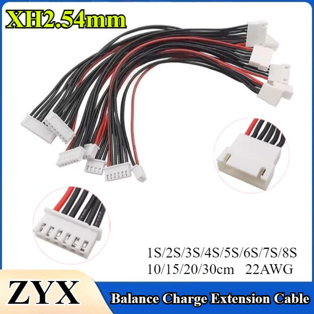 

5Pcs/lot JST-XH 1S 2S 3S-8S 10/15/20/30cm 22AWG Lipo Balance Wire Extension Charged Cable Lead Cord for RC Lipo Battery charger