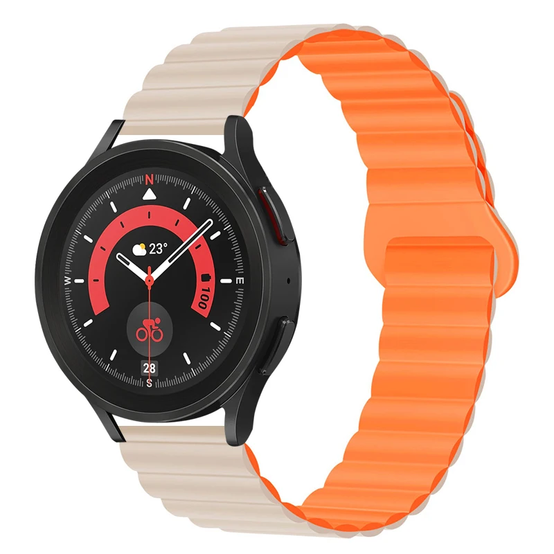 20mm 22mm Magnetic Band For Samsung Galaxy Watch 6 7 5 4 40mm 44mm Silicone Strap for Galaxy 5 Pro 4/6 Classic Gear S3 Bracelet image 3